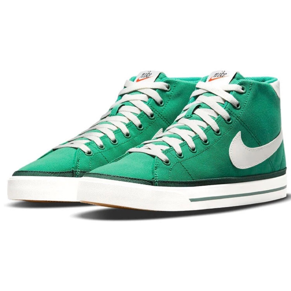 Nike Court Legacy canvas mid  Green High-Tops with White Accents
